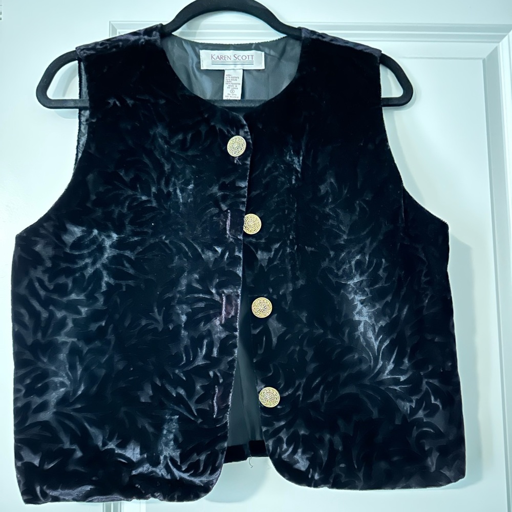 Women’s vest, black, size small